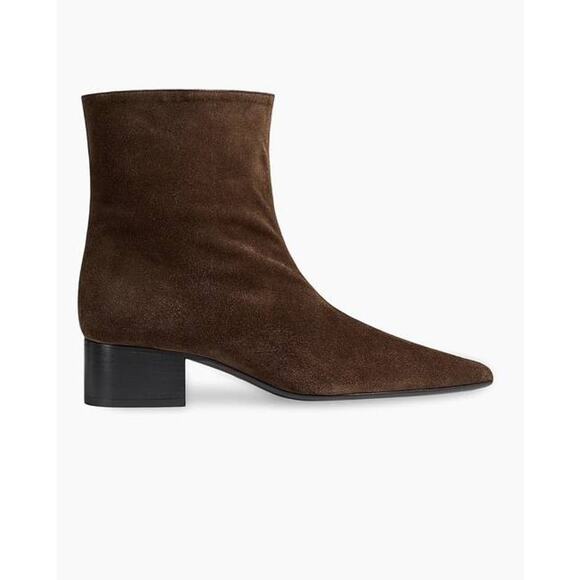 Khaite Andee Calf Hair Ankle Boot in Rust - Picture 2 of 7